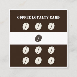 Modern Elegant Coffee Shop Beans Lojalitetskort
