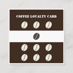 Modern Elegant Coffee Shop Beans Lojalitetskort