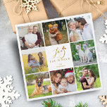 Modern Elegant Collage 8 Photos Family-jul<br><div class="desc">Modern Elegant Collage 8 Photos-familjens julkort. Du kan ändra färg i bakgrunden vid grund så att den stämmer överens med det foto som du väljer för framsidan. VIKTIGT MEDDELANDE: Den här designen ingår i en samling och har andra samordnade inslag som du kan hitta i min butik. Ibland kan det...</div>