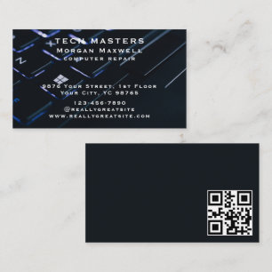 Modern Elegant Computer Repair qr-kod Visitkort