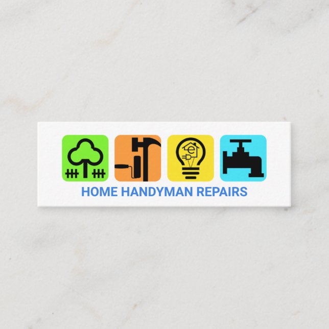 Modern Elegant Contraktorskylt Mini Visitkort (Framsida)