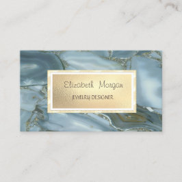 Modern Elegant Cool Marmor, Ram Smycken Designer Visitkort