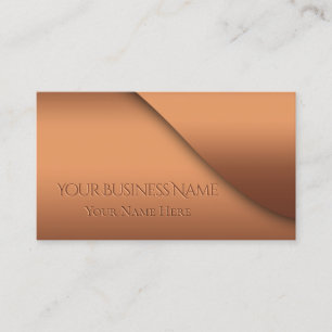 Modern Elegant Copper Embossed Corporate Business Visitkort