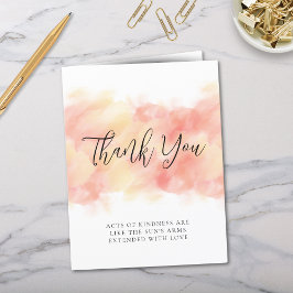 Modern Elegant Coral Peach-persikor - vikt tackkor Tack Kort