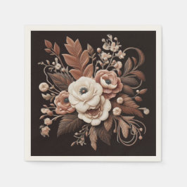 Modern Elegant Country Western - Blommig Pappersservett