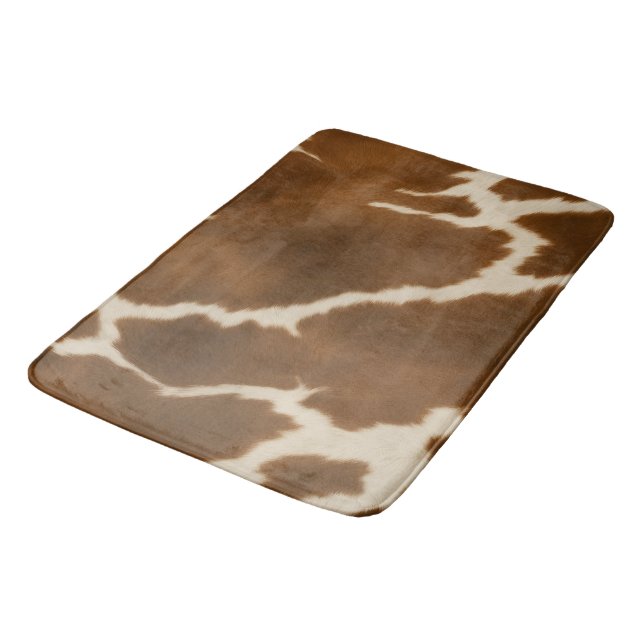 Modern Elegant Cow Faux Leather Collection Badrumsmatta (Vinklad)