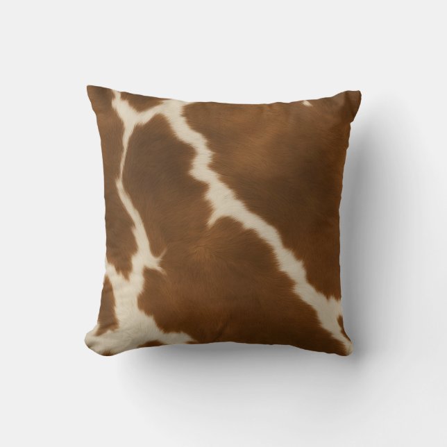 Modern Elegant Cow Faux Leather Collection Kudde (Framsida)