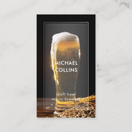 Modern Elegant Craft Brewery Beer Anpassningsbar Q Visitkort
