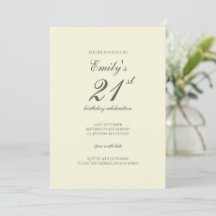 Modern Elegant Crème 21-årsfest