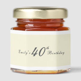 Modern Elegant Crème 40-års Födelsedagsfest