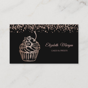 Modern Elegant Cupcake, Godis, Bageri Visitkort