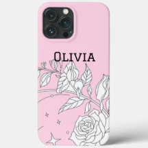 Modern elegant cute girly simple florals