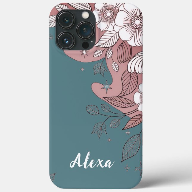 Modern elegant cute girly simple florals (Baksida)