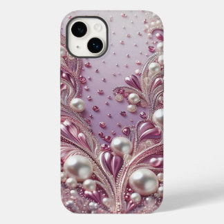 Modern elegant cute purple pearls Valentine’s Day