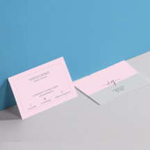 Modern Elegant Cute Rosa Grått Monogram Anpassning