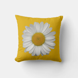 Modern Elegant Daisy blomma på Senard Gult Kudde