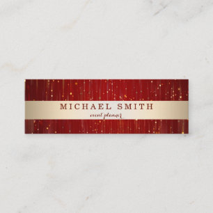 Modern Elegant Decorative Faux Guld Stripe Mini Visitkort