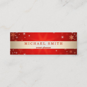 Modern Elegant Decorative Faux Guld Stripe Mini Visitkort