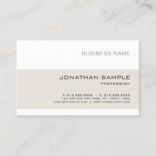 Modern Elegant Design Minimalist Plain Company Visitkort