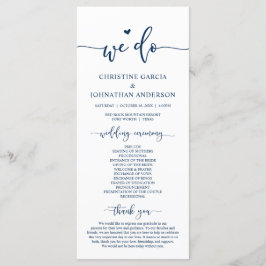 Modern Elegant, det gör vi, Bröllop Ceremonisprogr Program