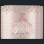 Modern Elegant Diamonds Ro Guld Dress Monogram iPad Skydd<br><div class="desc">Elegant diamanter och klänning på ro guld. En elegant och en sofistikerad design.</div>
