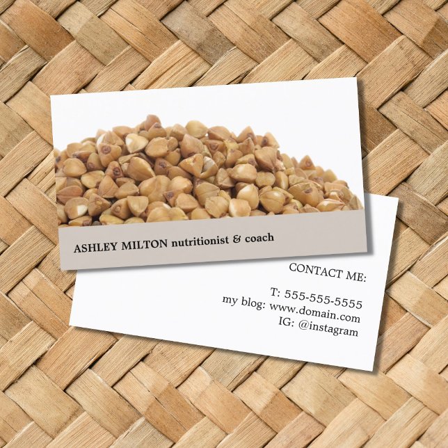 Modern Elegant Dietitian Nutritionist Coach Visitkort (Skapare uppladdad)