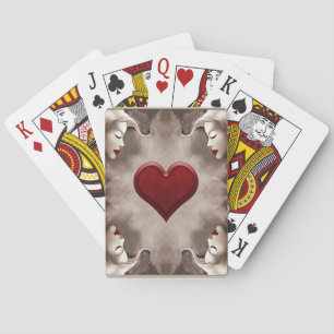 Modern, elegant, drottning av hearts Card Illustra Casinokort