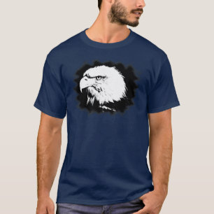 Modern Elegant Eagle Head Navy Blue-mall T Shirt