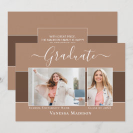 Modern | Elegant Earth Tone 2 Photo Studenten Meddelande
