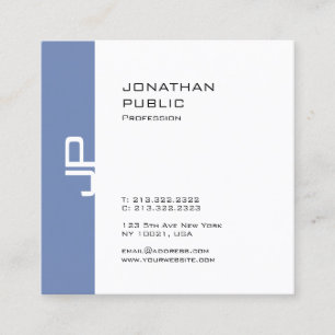 Modern Elegant - elegant design, monogram Trendig, Fyrkantigt Visitkort