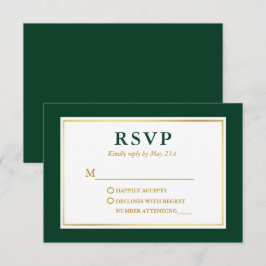 Modern Elegant Emerald Grönt White Guld OSA Kort