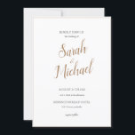 Modern Elegant Enkel Bröllopsinbjudan Inbjudningar<br><div class="desc">Modern,  elegant,  enkel inbjudan bröllopsinbjudan.</div>