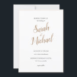 Modern Elegant Enkel Bröllopsinbjudan Inbjudningar<br><div class="desc">Modern,  elegant,  enkel inbjudan bröllopsinbjudan.</div>