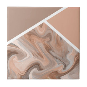 Modern Elegant Enkel brun Abstrakt Kakelplatta