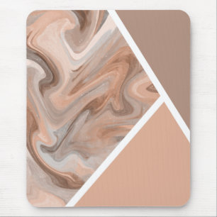 Modern Elegant Enkel brun Abstrakt Musmatta