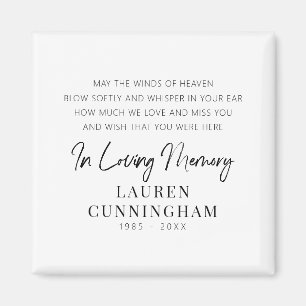 Modern Elegant, enkel Chic för Memorial-offert Magnet