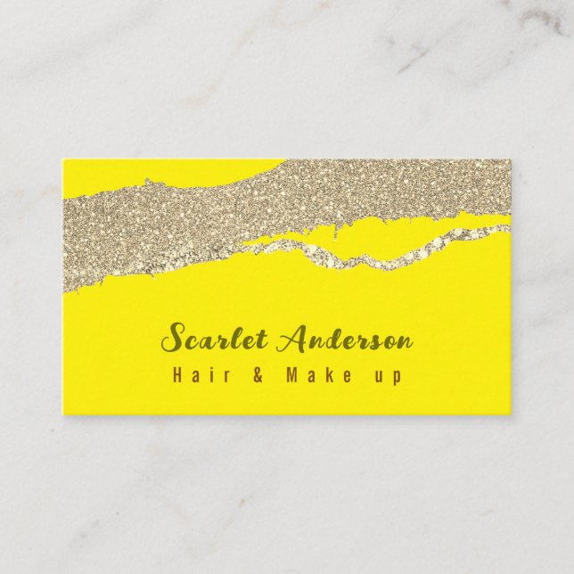 Modern elegant, enkel glitter visitkort (Framsida)