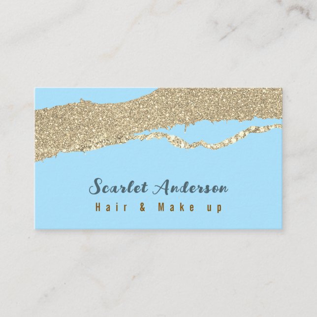 Modern elegant, enkel glitter visitkort (Framsida)