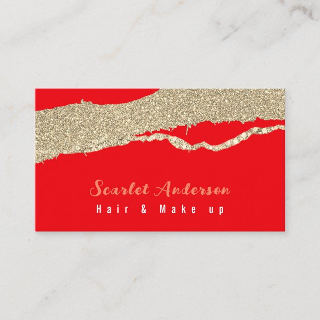 Modern elegant, enkel glitter visitkort (Framsida)