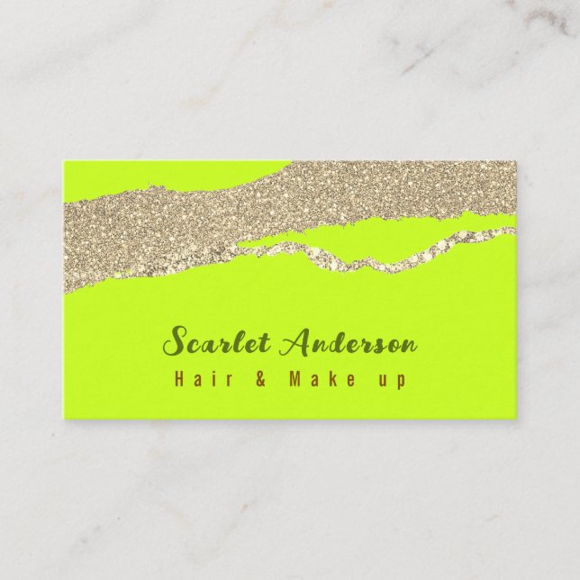 Modern elegant, enkel glitter visitkort (Framsida)