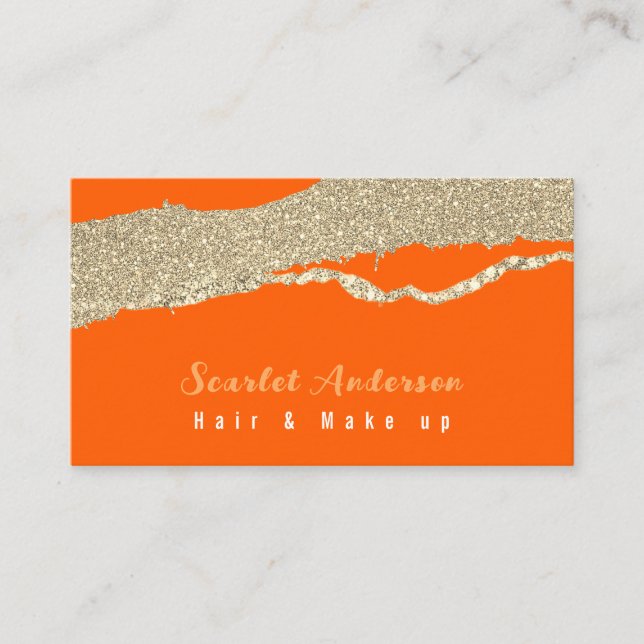 Modern elegant, enkel glitter visitkort (Framsida)