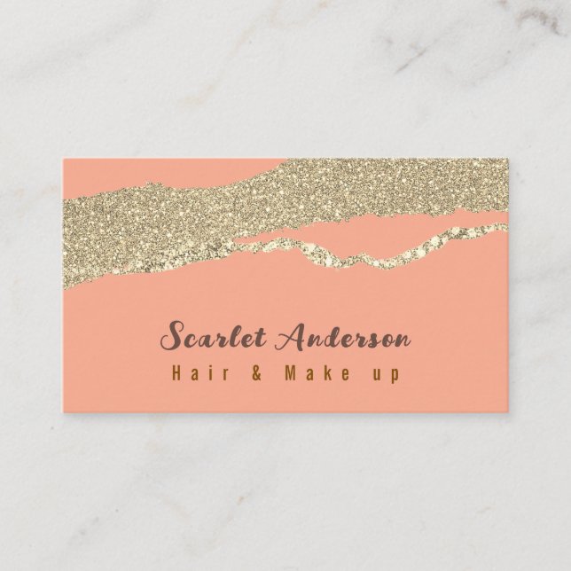 Modern elegant, enkel glitter visitkort (Framsida)