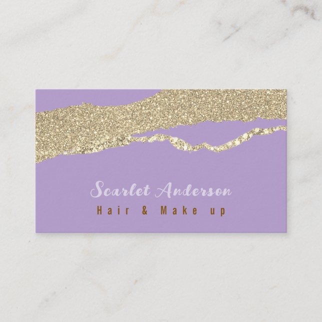 Modern elegant, enkel glitter visitkort (Framsida)