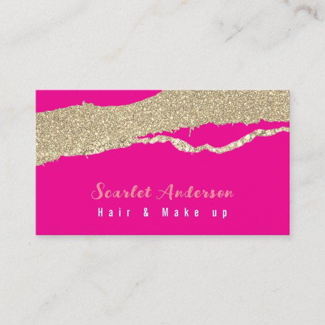 Modern elegant, enkel glitter visitkort (Framsida)