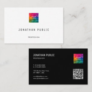 Modern Elegant - enkel mall QR-Logotyp - Oceanen Visitkort