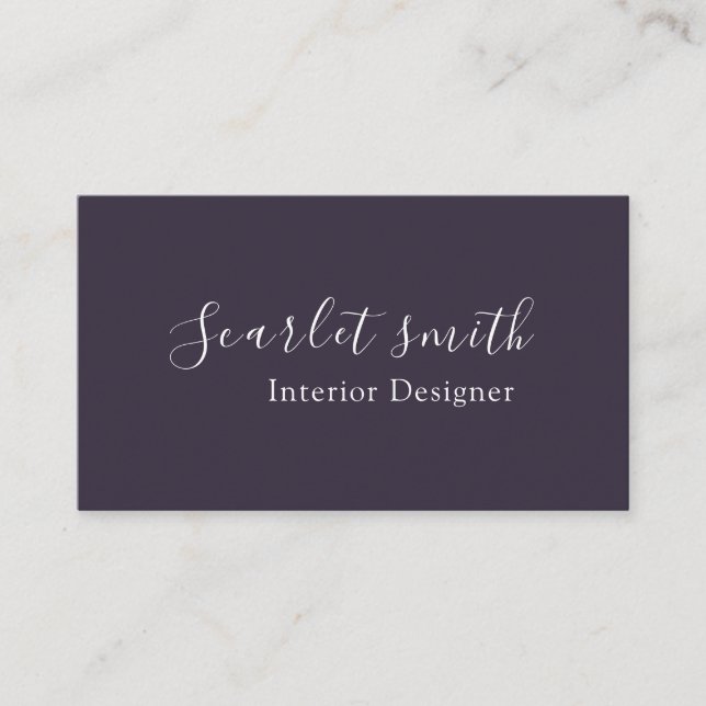 Modern elegant enkel minimalist visitkort (Framsida)