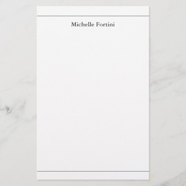 Modern Elegant Enkel Minimalistisk Brevpapper (Framsida)