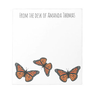 Modern Elegant, enkel monarch Butterfly Anteckningsblock