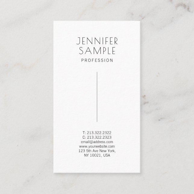 Modern Elegant Enkel Namnteckning Papper ljusknapp Visitkort (Framsida)