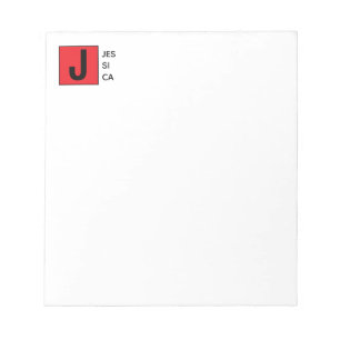 Modern Elegant Enkel Professionell Monogram Anteckningsblock